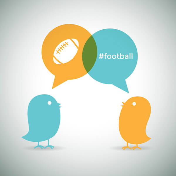 football twitter conversation, black tie digital marketing